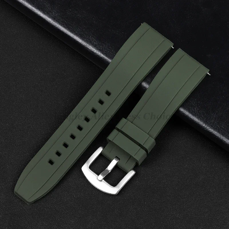 Quick Release Silicone Watch Strap 20mm 22mm Rubber Sports Watchbands for Seiko for Tudor Bracelets Black Green Orange Wristband