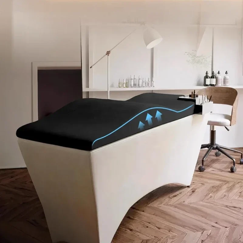 Colchão de cílios e capa onda memória espuma cama salão colchão spa cama de beleza curvada