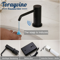 Torayvino 500 ML Automatic Liquid Soap Dispenser Touchless Sensor Hand Sanitizer Big Shampoo Detergent Dispensers for Kitchen