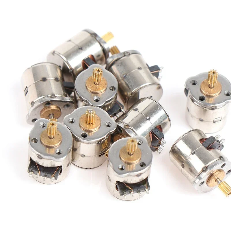 10pcs Mini  2-phase 4-wire Stepper Motor Miniature  with  Gear Small Tiny Micro  Toy Engine DIY