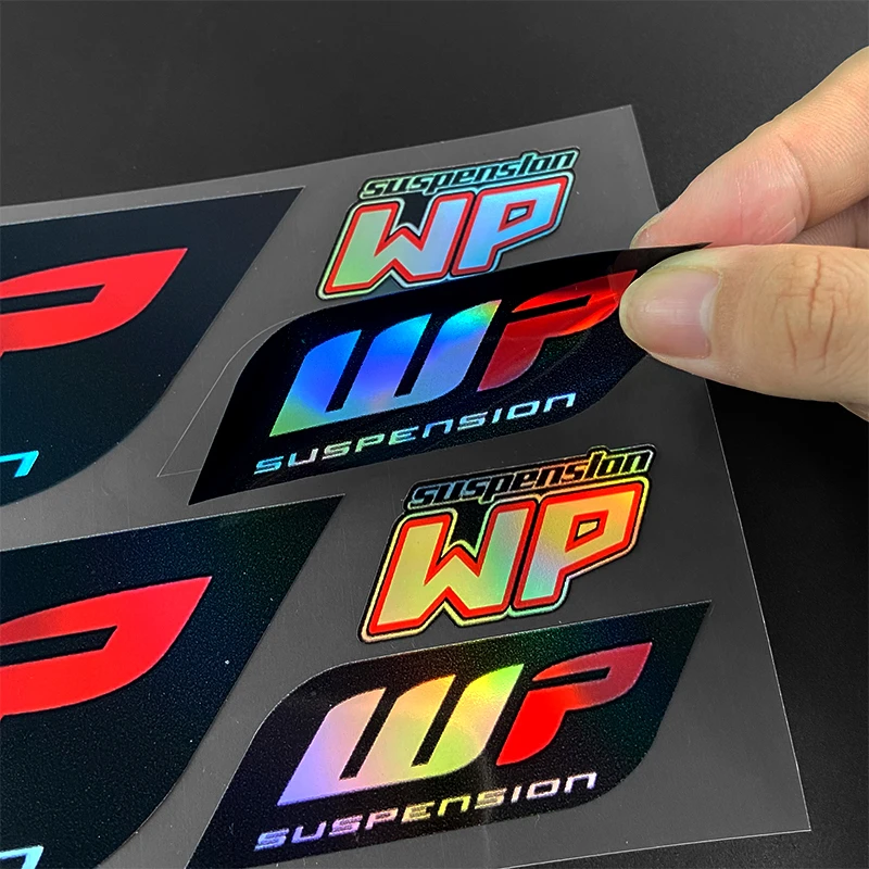 1SET Motorcycle Stickers Motocross Front Forks Wp for Shock Absorbers Cool Logo Suspension Durable Vinyl Decals Decoration image 4