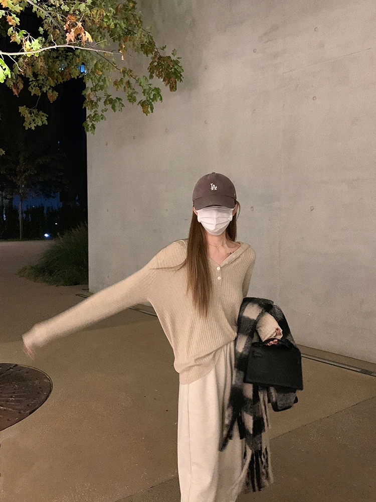 

Мягкая тонкая вязаная шапка из кашемира с V-образным вырезом, модель 77, для повседневной носки, стандартная длина, зимний сезон