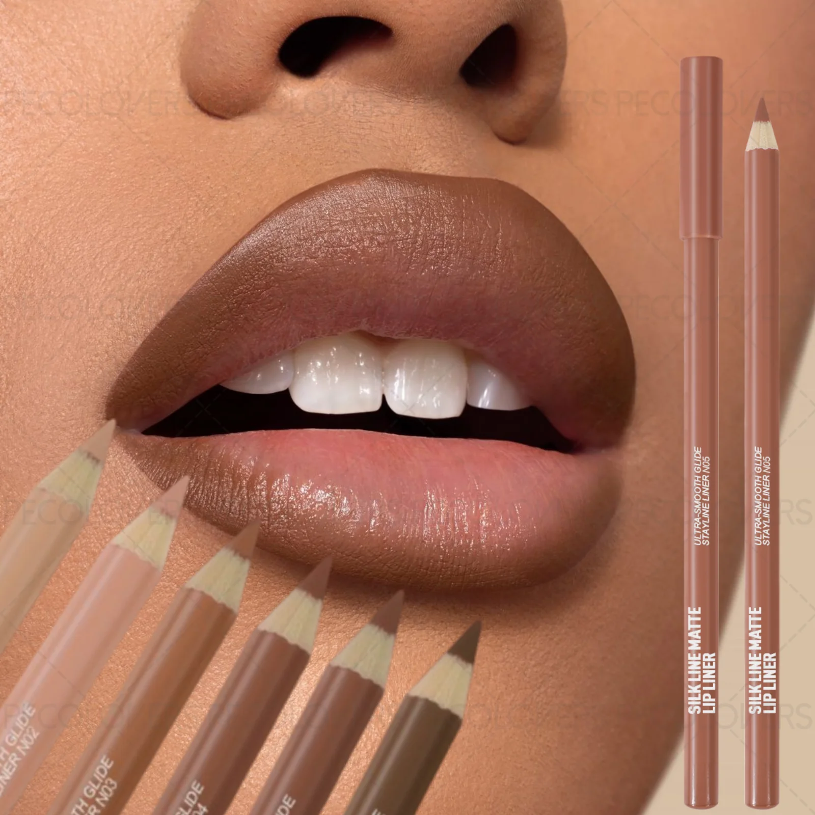 1PC Waterproof and Sweatproof, Non-fading, 3D Lip Shape, Nude, Brown, Red, Smooth Finish, Stackable, Lip Liner,for Daily Makeup.