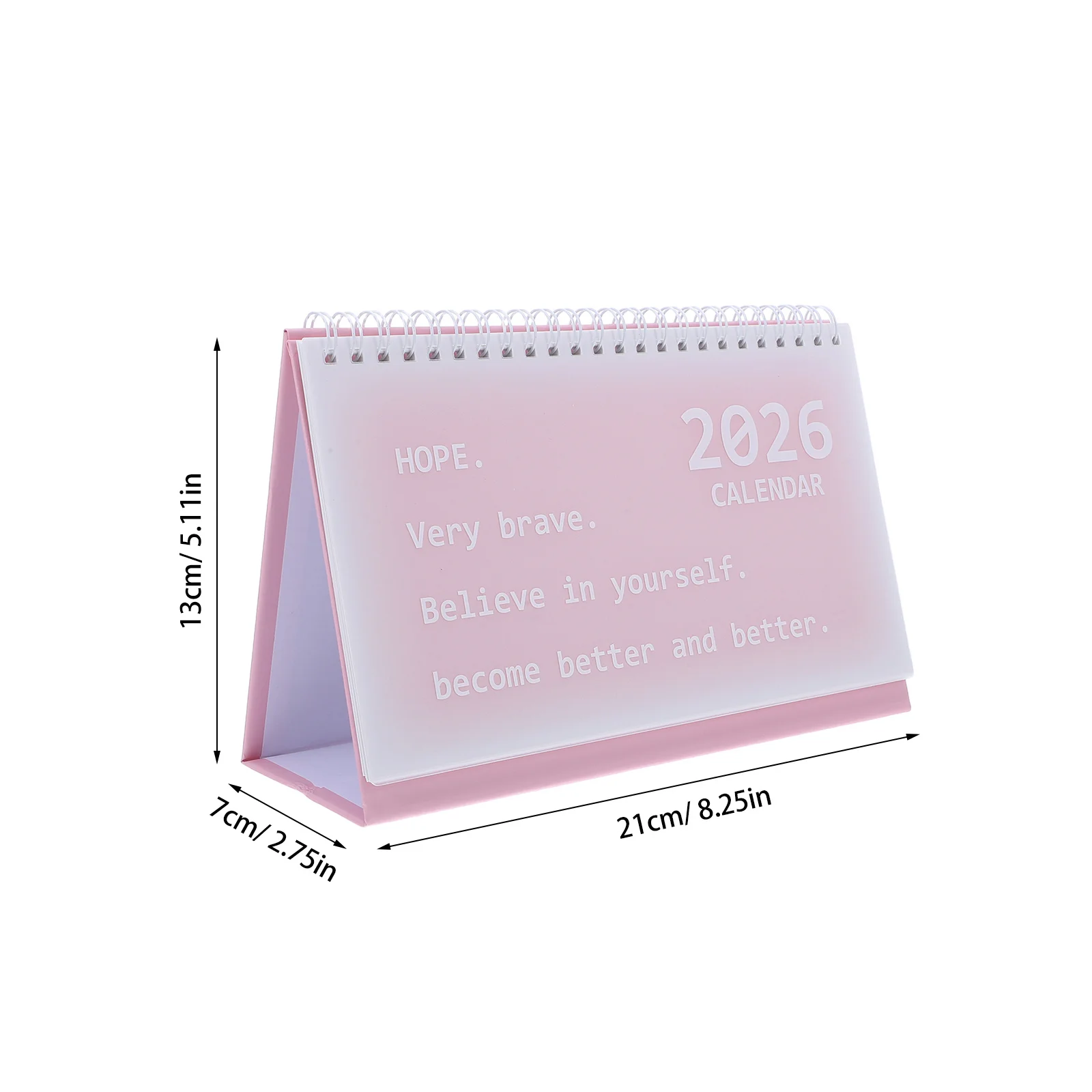 Desk Calendar 2026 Spiral Binding Small Standing Monthly Planner Sturdy Coil Desktop Organizer Office Home Calendar