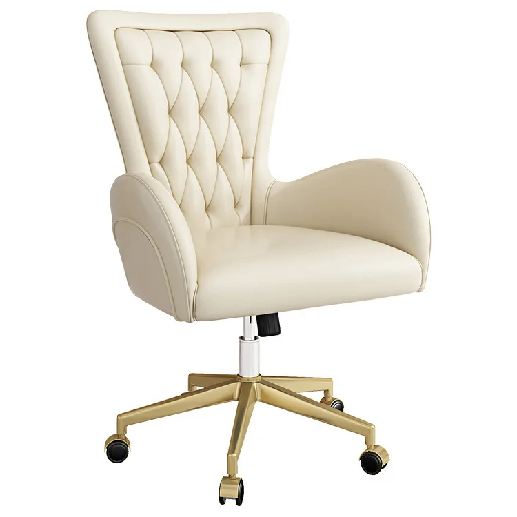 

Light luxury leather art chair comfortable sedentary computer chair sedentary not tired comfortable office computer