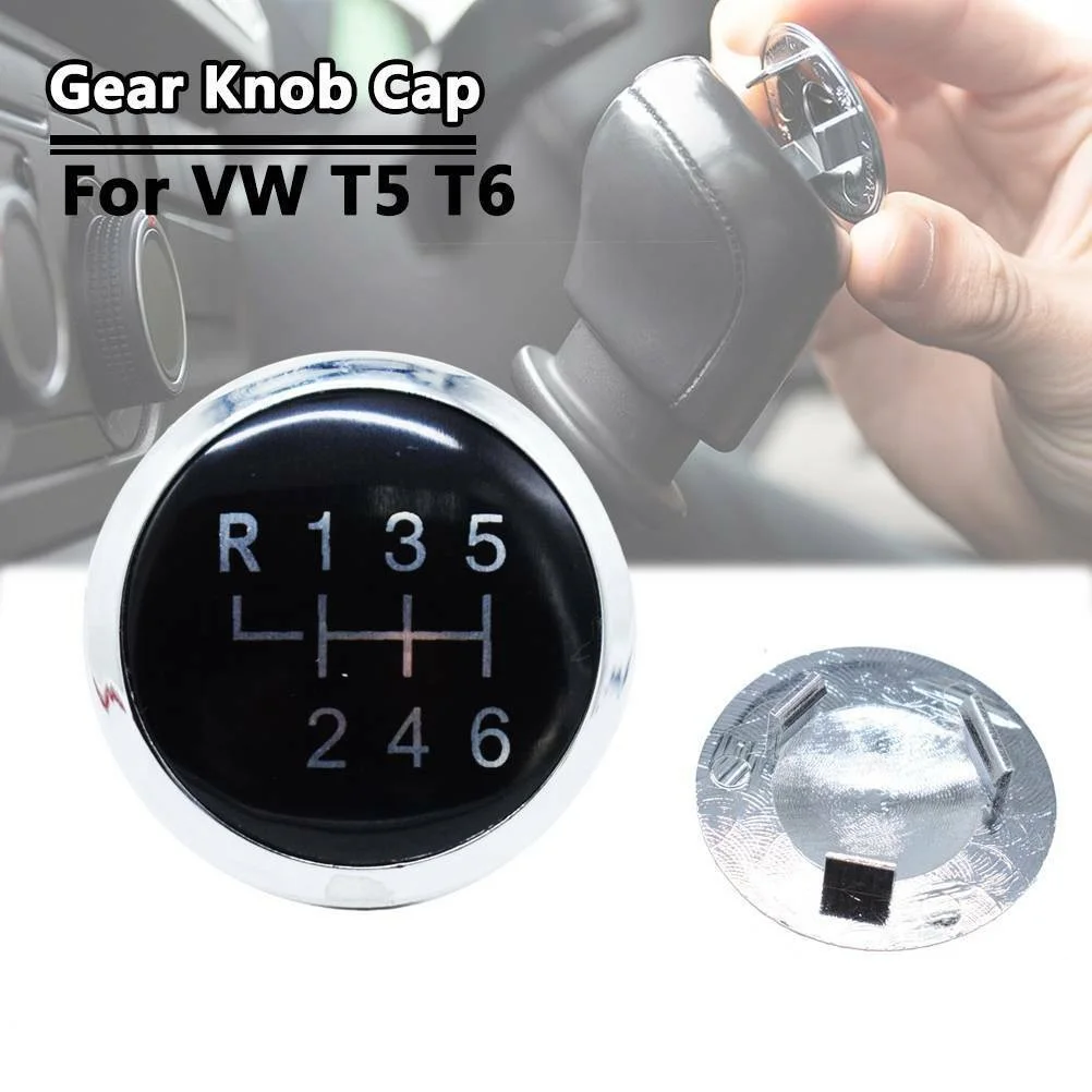 For VW Transporter T5 T5.1 Gear Stick Knob Badge Cover Trim Cap Emblem 6 SPEED