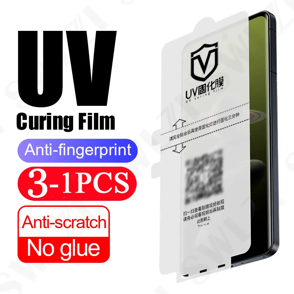 3/2/1 Pcs Not Glass Protective Film for Oneplus 13 12 Phone Screen Protector 11 10 9 UV Light Curing Film 8 7 7T Pro Ace 3 2 Pro