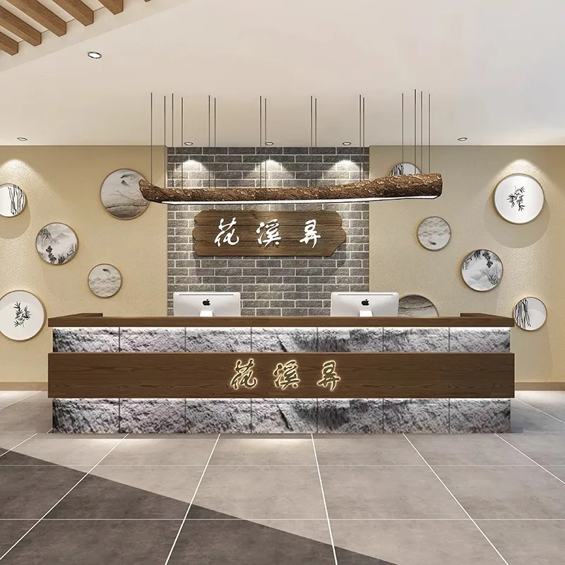 

Многофункциональные стойки регистрации в стиле ретро, высококачественные стойки регистрации отеля, офисная мебель в китайском стиле Meja отличащихся YSJDT