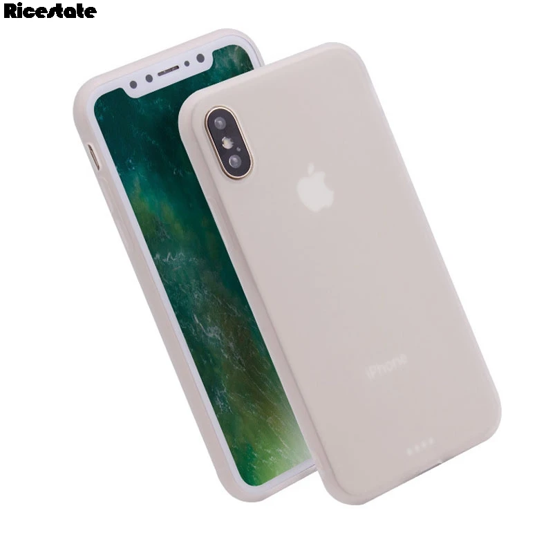 Чехол Ricestate для iPhone X XR XS MAX, простой простой чехол для телефона, тонкая матовая мягкая задняя крышка для iPhone 8, 7, 6, 6S Plus, чехлы Coque