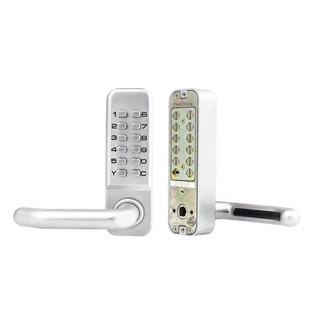 Imagem -02 - Liga de Zinco Impermeável Mecânica Dupla Face Digital Door Code Lock Keypad Security Lock com Alça Esquerda para Home Hardware