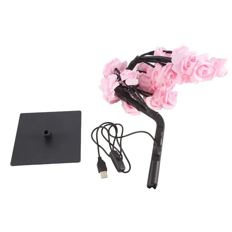 

T23C LED Rose Flower Lamp, USB Christmas Tree Night Lights, Perfect For Parties, Weddings, Bedrooms And Mother's Day Gift