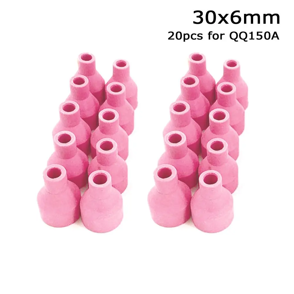 

20 шт., детали для сварщика, защитное сопло, аргонодуговая TIG, фарфоровая керамическая насадка для рта QQ150A