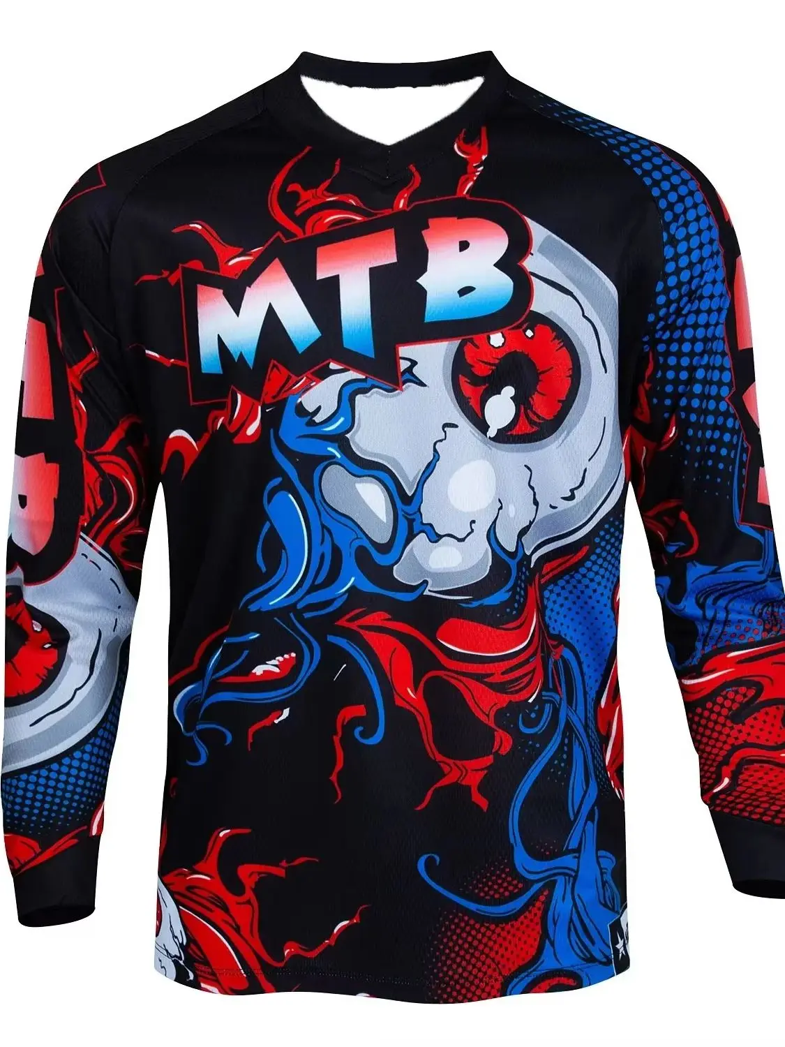 AliExpress NONE MEN'S MOTORCYCLE RACING PRINT LONG-SLEEVE SHIRT M-T-B OFF-ROAD MOTORCYCLE LONG-SLEEVE TOP 3D PRINTED CASUAL SPORTSWEAR