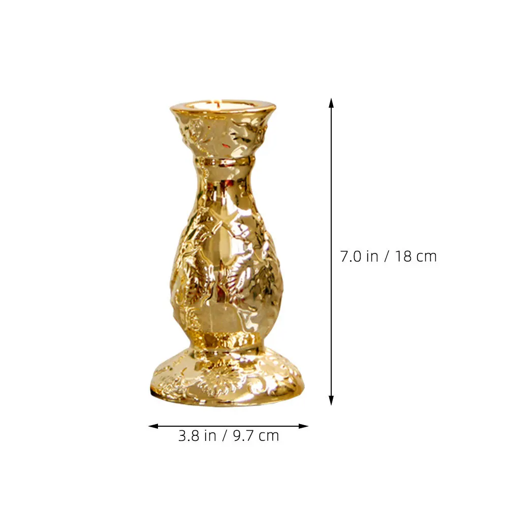 Supporto per pilastro in ceramica goffrata Stile europeo Modello oro argento Centrotavola da tavolo Supporto per matrimonio Casa Giardino