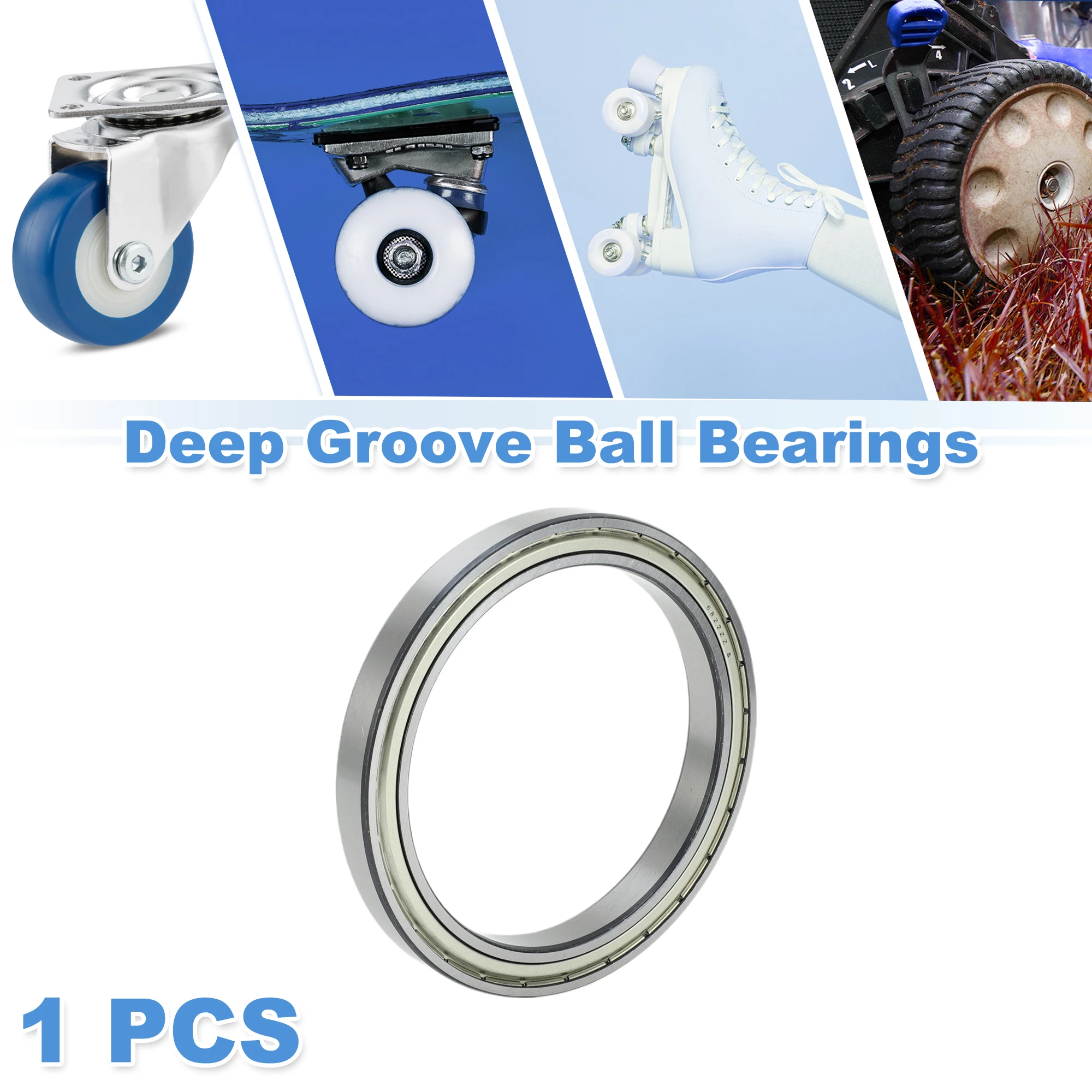 Motoforti 6822ZZ Deep Groove Ball Bearings P0 110x140x16mm Lubricated Bearings Double Metal Seal Scooter Skateboard Wheel
