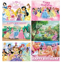 Disney Princess Sofia Snow White Theme Background Cloth Happy Birthday Party Baby Shower Supplie Decoration Banner Shooting Prop