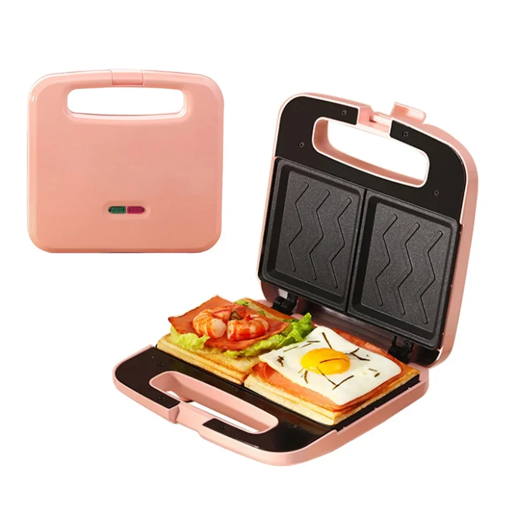 Multifunction Sandwich Maker Non-stick Omelette Bacon Skillet Folding Toaster Double-side Heating Instant Breakfast machine 220V