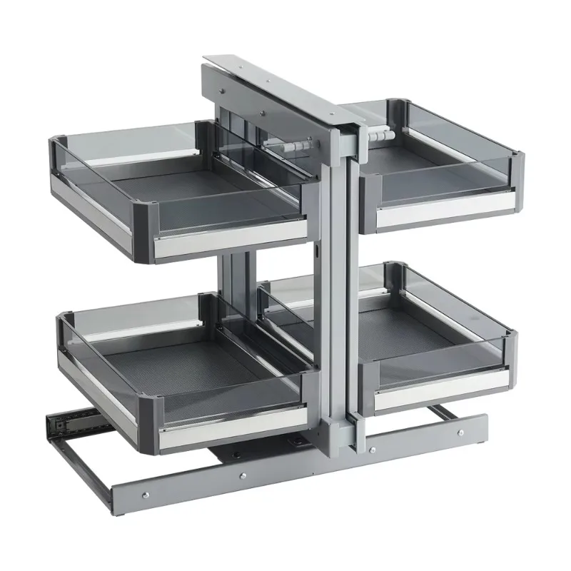 

Kitchen Appliances Metal Magic Corner Rack Storage Basket Aluminum Alloy Strip Glass Modern Flexible