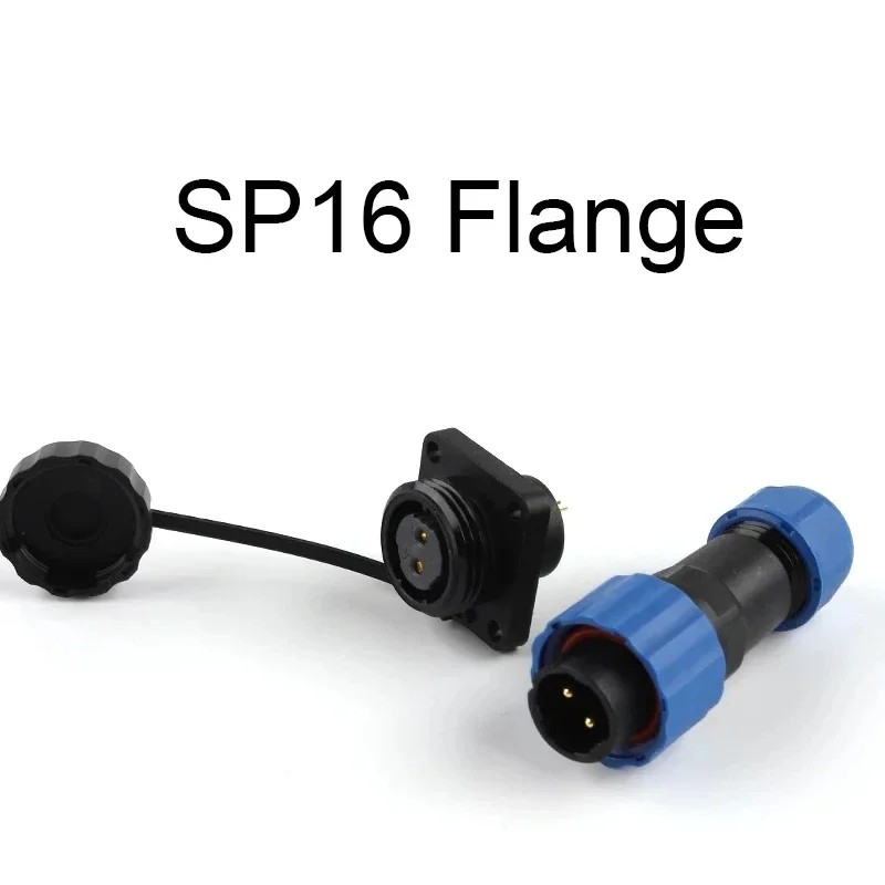 SP16 IP68 Waterproof Connector Cable Connector Plug & Socket Male And Female 2 3 4 5 6 7 9 Pin Docking/Square/Flange/Back