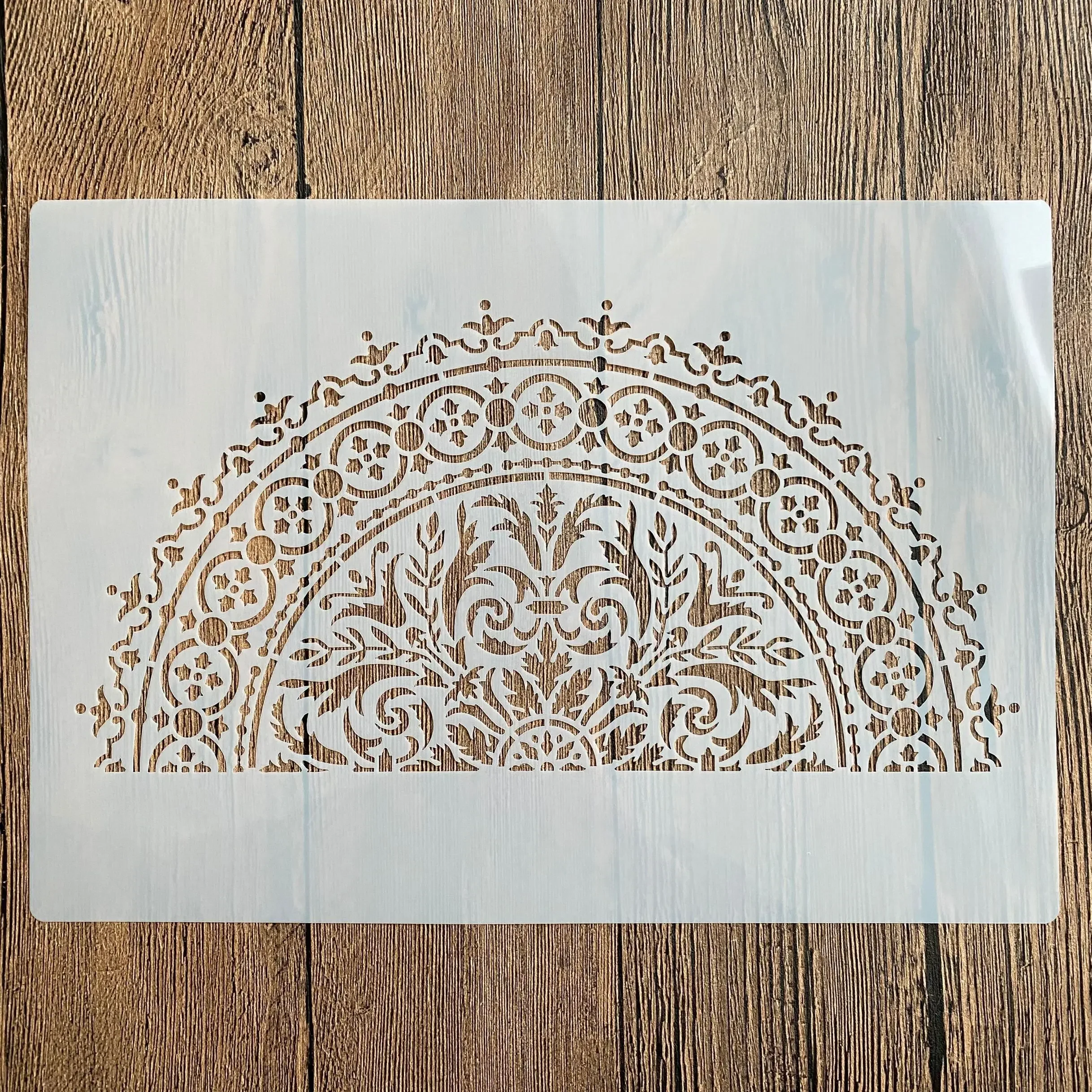 A4 29 *21cm Mandala DIY mandala mold for painting stencils stamped photo album embossed paper card on wood, fabric, wall cake