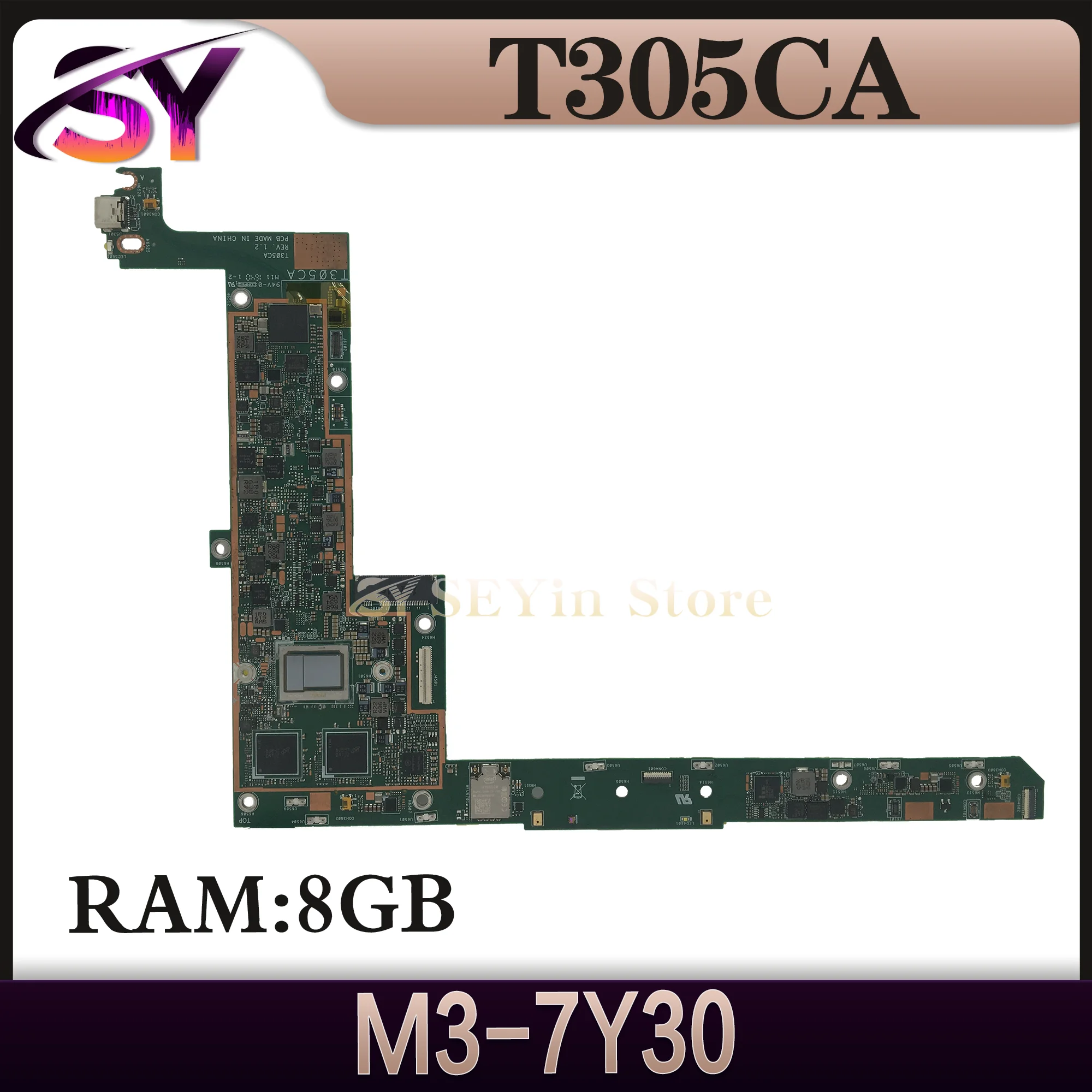 

For ASUS T305CA Laotop Mainboard T305C T305CA Motherboard With 4G/8G-RAM M3-7Y30 I7-7Y75 CPU