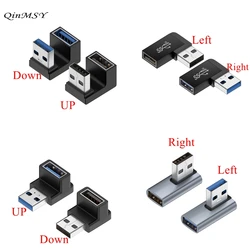 USB 3.0 Up&Down Angled Adapter A USB 3.0 Male to Female Extension 10Gbps U-Shape Converter L Type Plug Connector