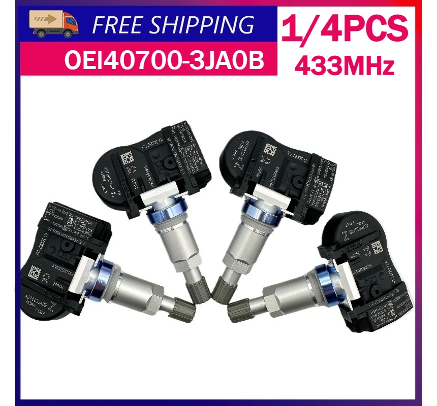 

1/4 шт. 40700-3JA0A 407003JA0B Датчик давления в шинах для Infiniti Q50 Q60 QX50 QX56 QX60 Nissan Murano Pathfinder TPMS 433 МГц