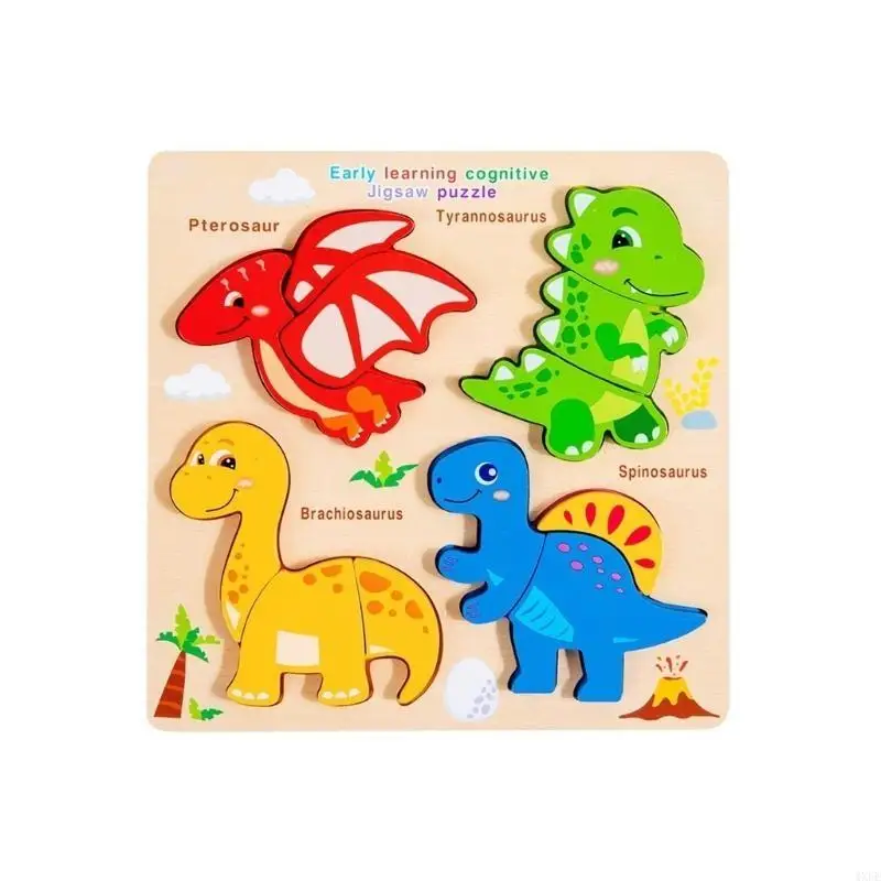  Wooden Animal Puzzle Toy Early Education Cognitive Skill Development Board Game