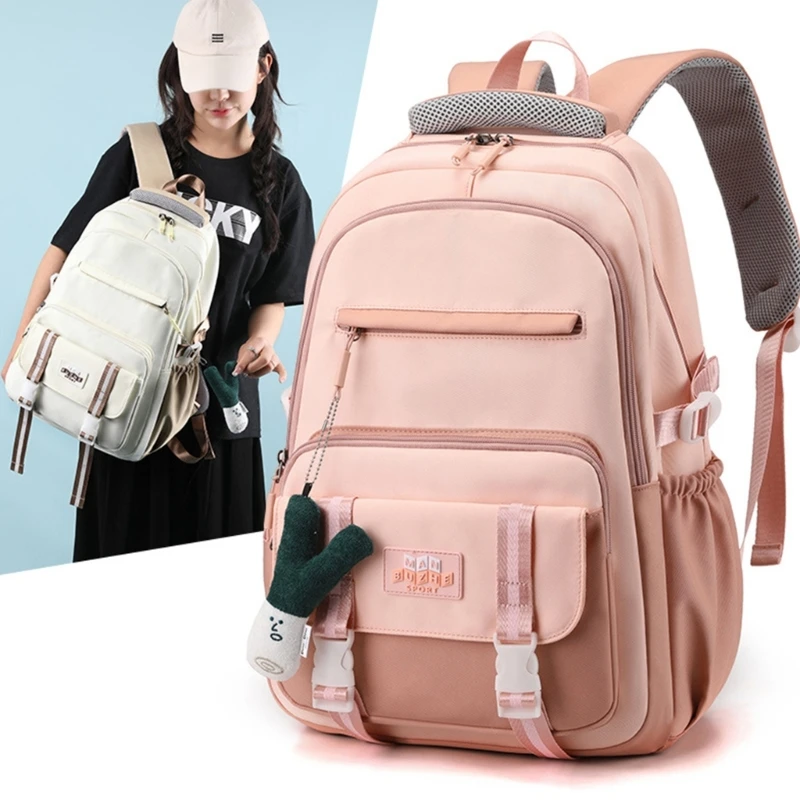 Versatile School Backpack Women Nylon School Bag Fashion Laptop Backpack Cool Female Book Bag Student Large Daypack