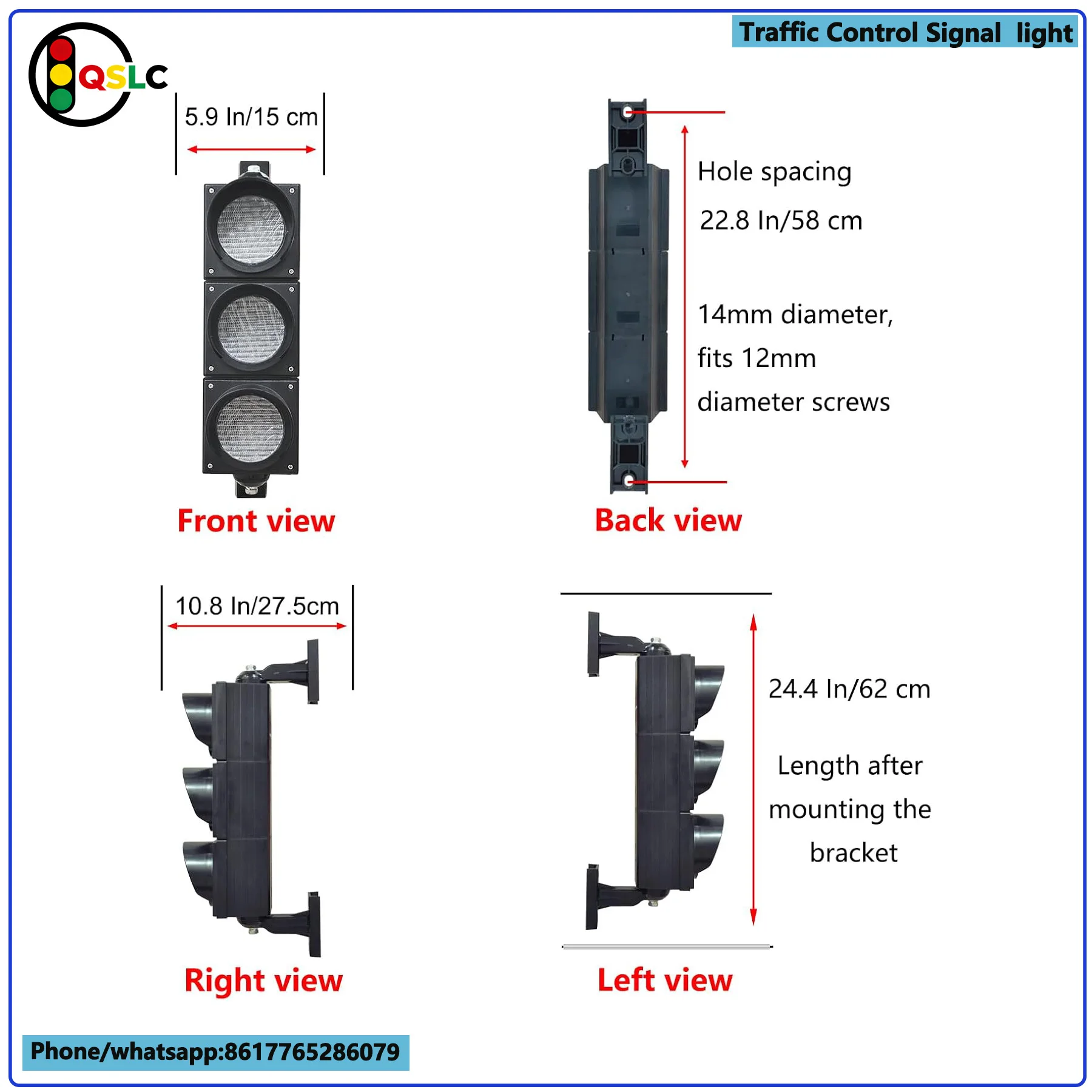 100mm mini Traffic Light Water Proof 4 Inch Red Yellow Green Traffic Warning Light Remote Control Signal Light Original factory