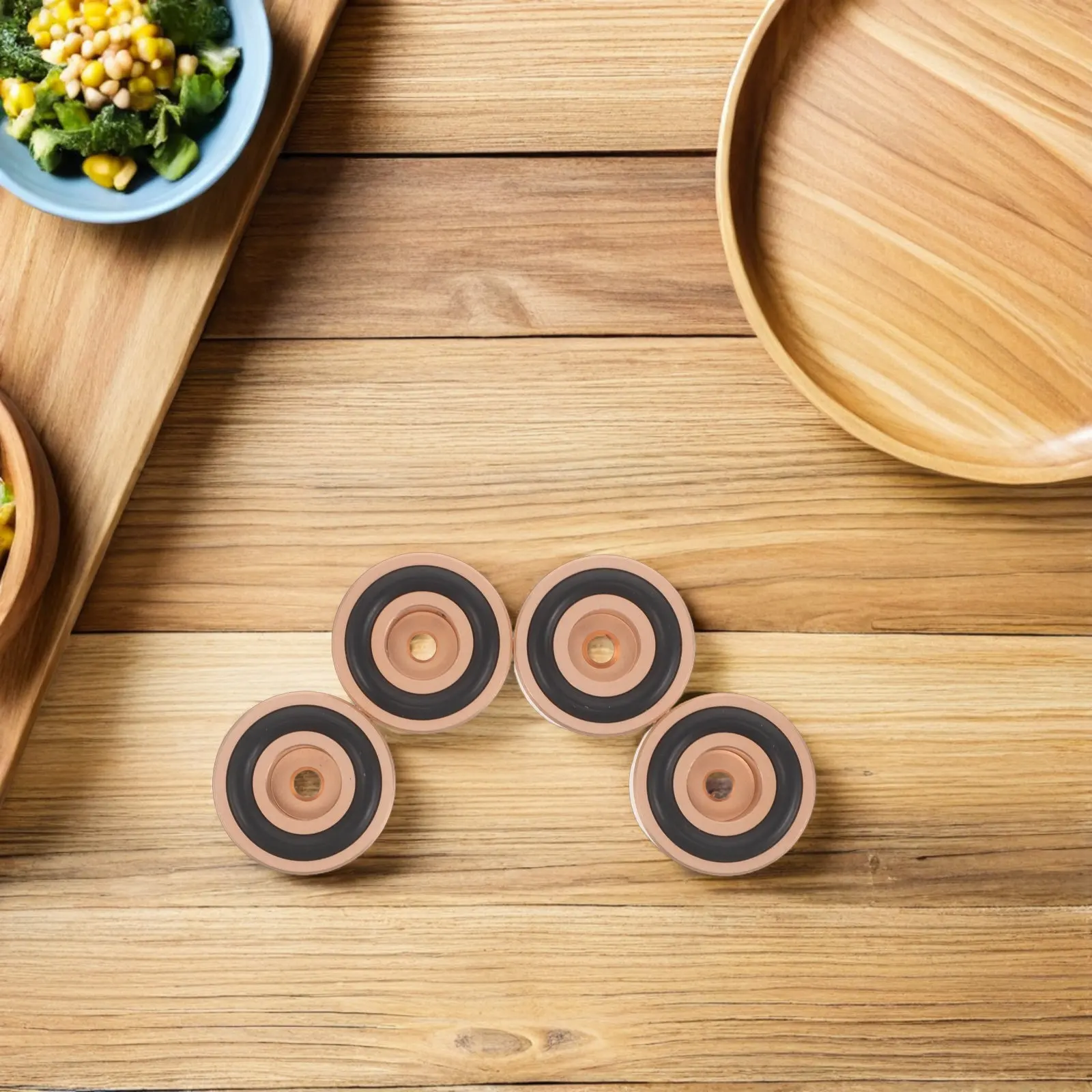 4Pcs Cutting Board Rubber Feet Heavy Duty Aluminum Alloy Legs Non Slip Stabilizer Pads Kitchen Serving Tray Wood Board Riser