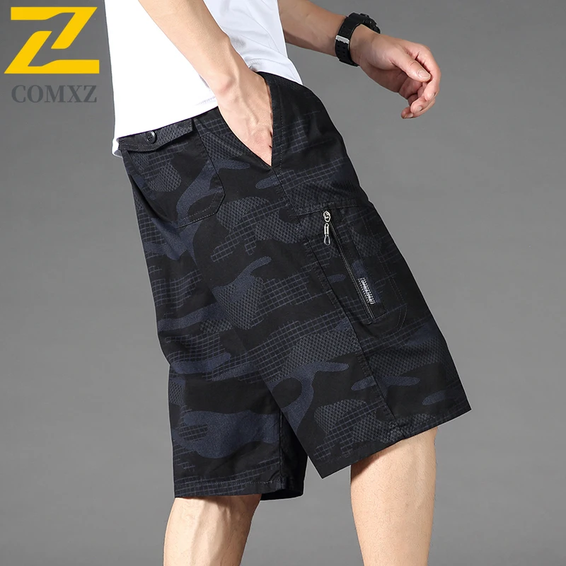 2025 جديد الصيف السراويل فضفاضة تنفس متعددة سستة جيب وظيفية السراويل الرياضية اليابانية كامو العمل السراويل كبيرة الحجم الرجال ارتداء