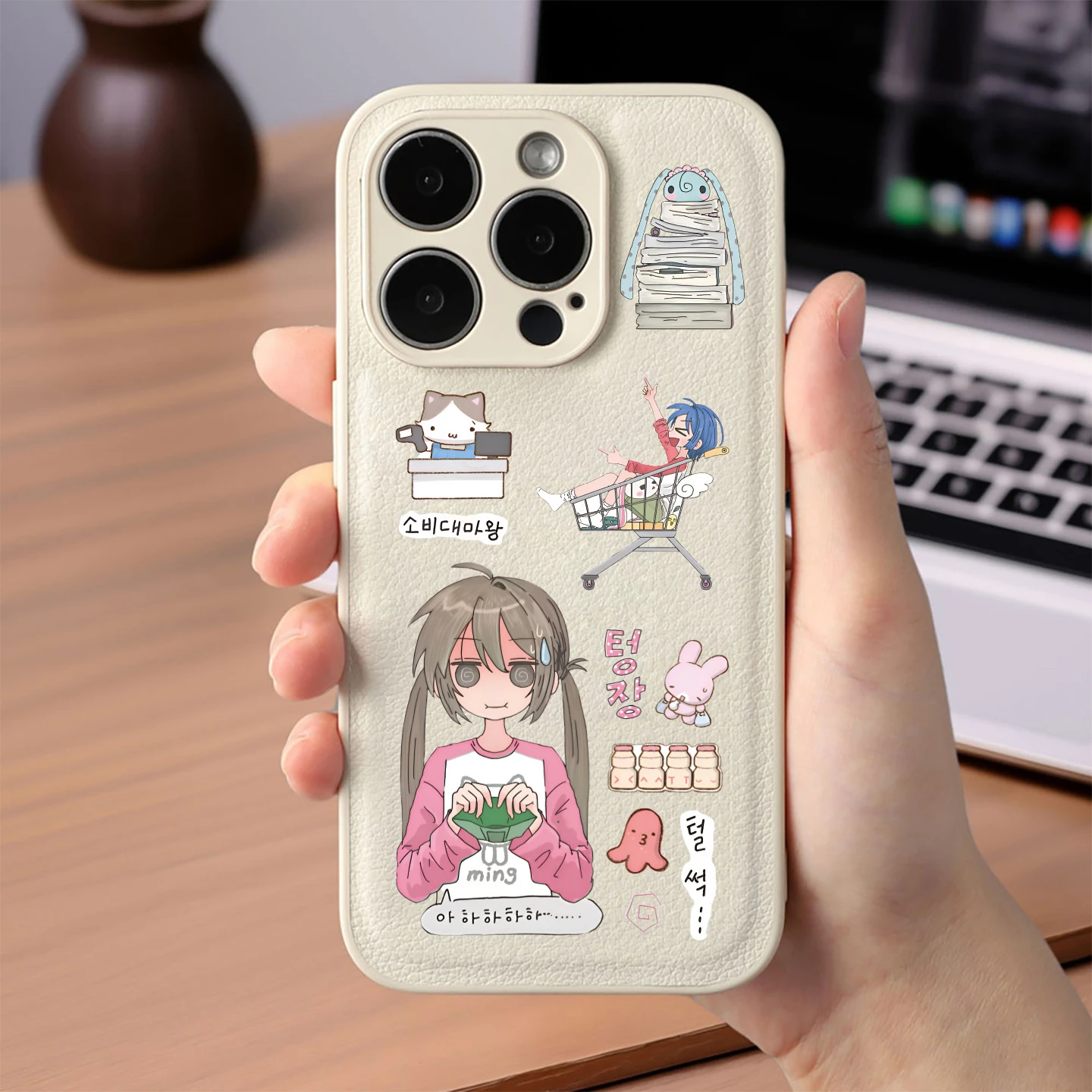 16 Blatt japanische Graffiti-Aufkleber, süßes Otaku-Mädchen, exquisite DIY-Gitarren-, Handy-, Laptop-, Koffer-, Wasserbecher- und Skateboard-Aufkleber – Detail 7