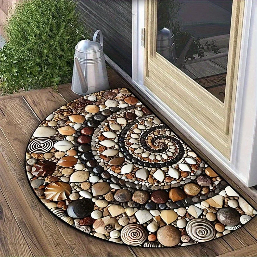 

1PC Retro Pattern Welcome Mat - Washable Doormat with Silicone Backing for Porch/living Room/bedroom/office and Outdoor Decor