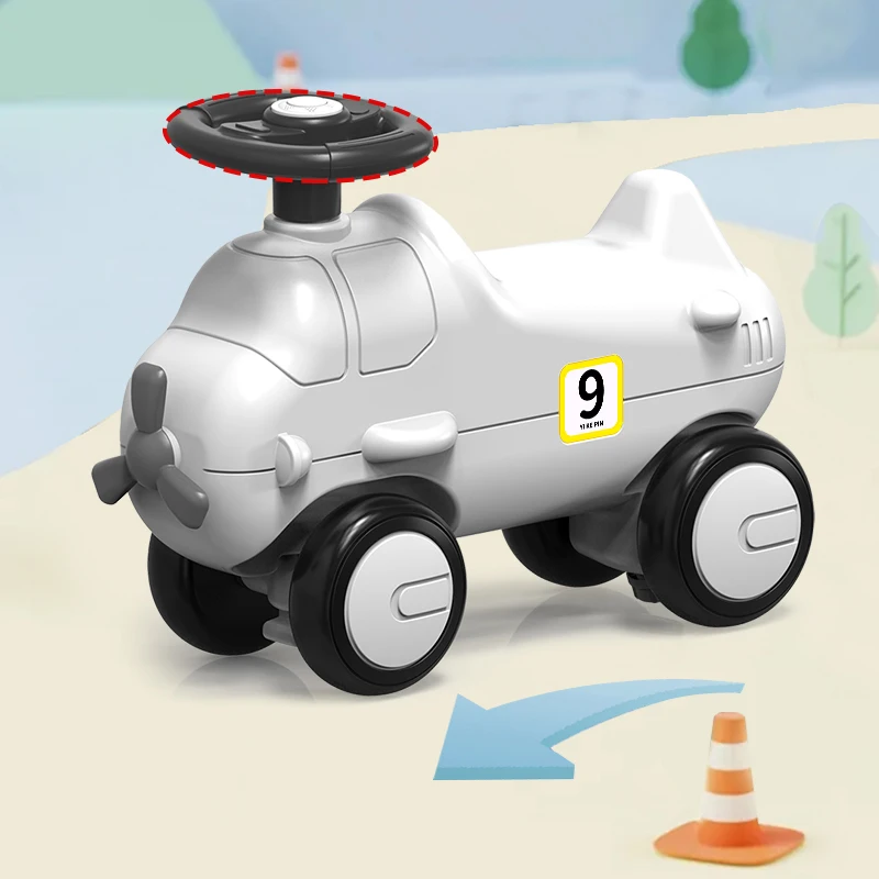 子供用トレインロッキングホースライドキャリッジスライディングカーベビーウォーカーカートスイングホースウォーカーおもちゃツイストカーモデルゲームギフト