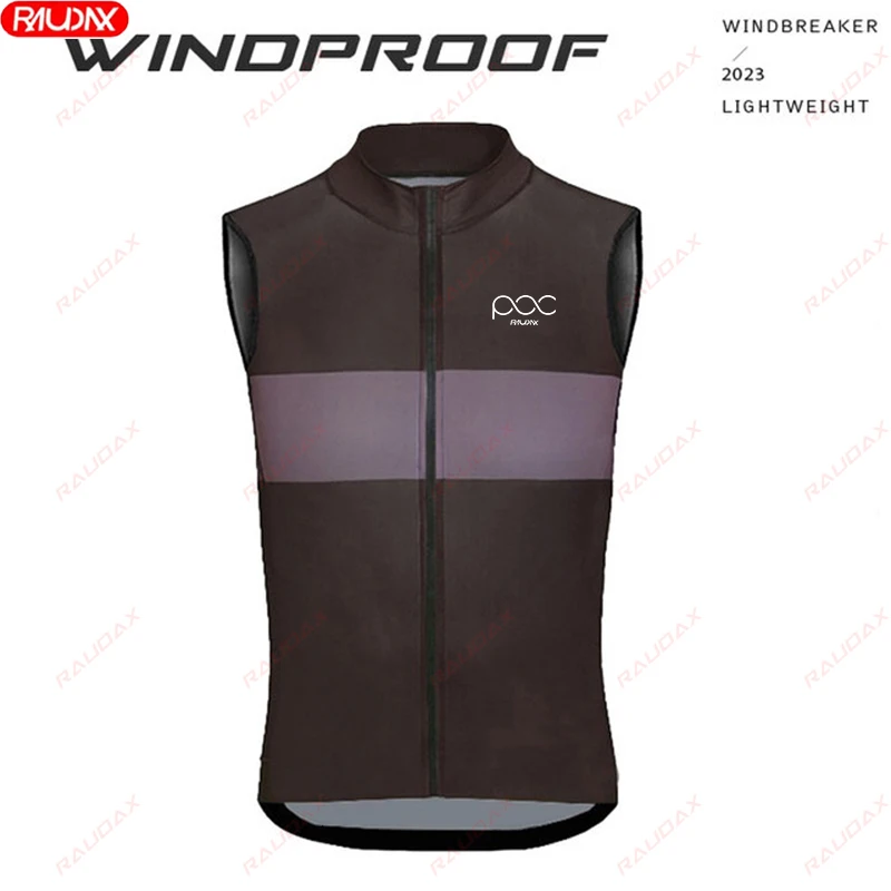 RAUDAX POC New Men\'s Bicycle Vest MTB Bicycle Vest Road Bicycle Windproof Vest Sleeveless Lightweight Breathable Cycling Jacket