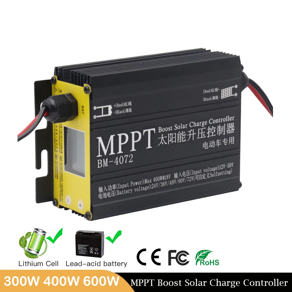 

600W 33A MPPT Boost Solar Charge Controller Solar Panel Regulator Step-up Charger For 24V/48V/60V/72V LiFePO4/Lithium/Gel Battey