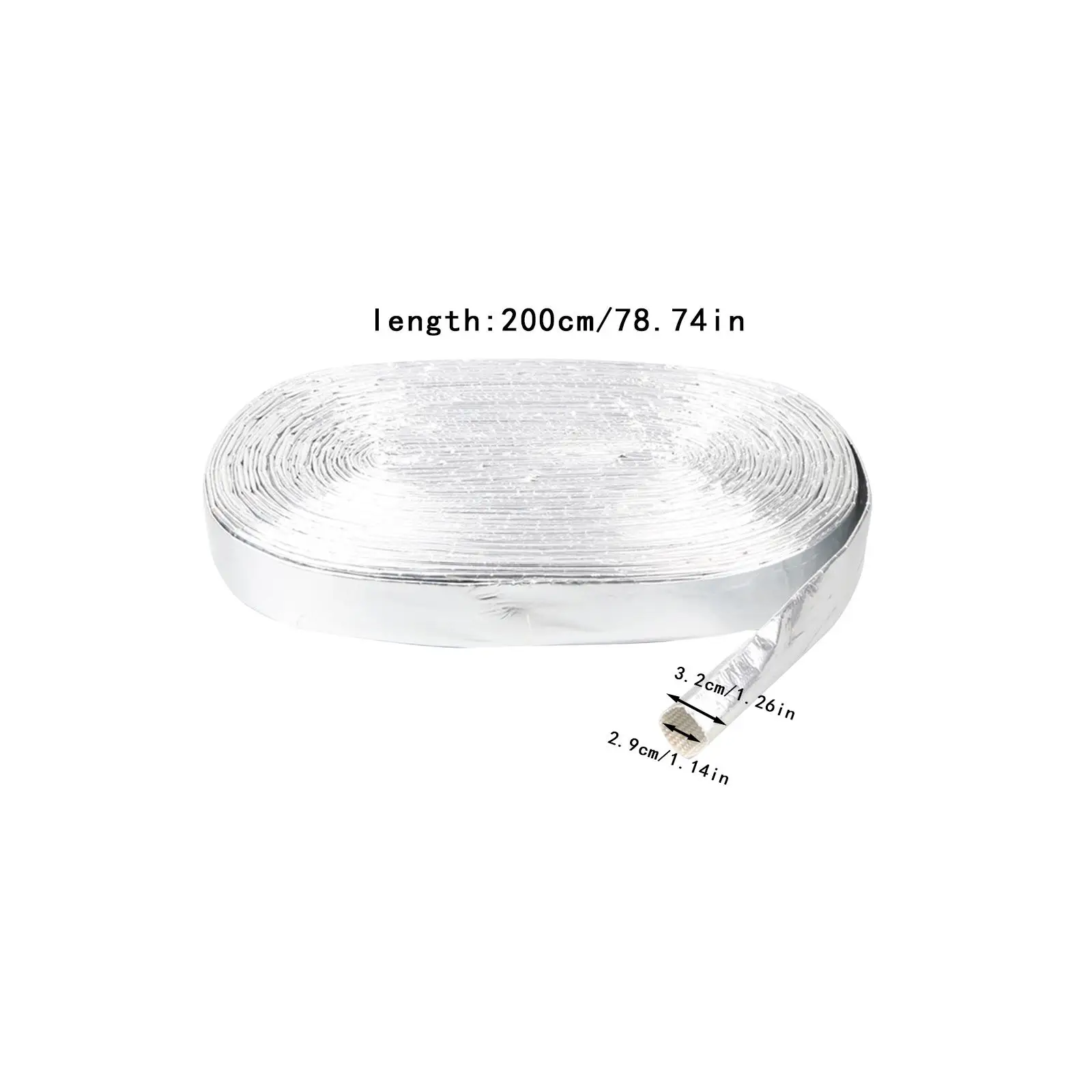 Picture 4: Automotive Wire Heat Shield Sleeve Wrap Fireproof Hose Roll for Car Motorcycle Brake and Fuel Lines