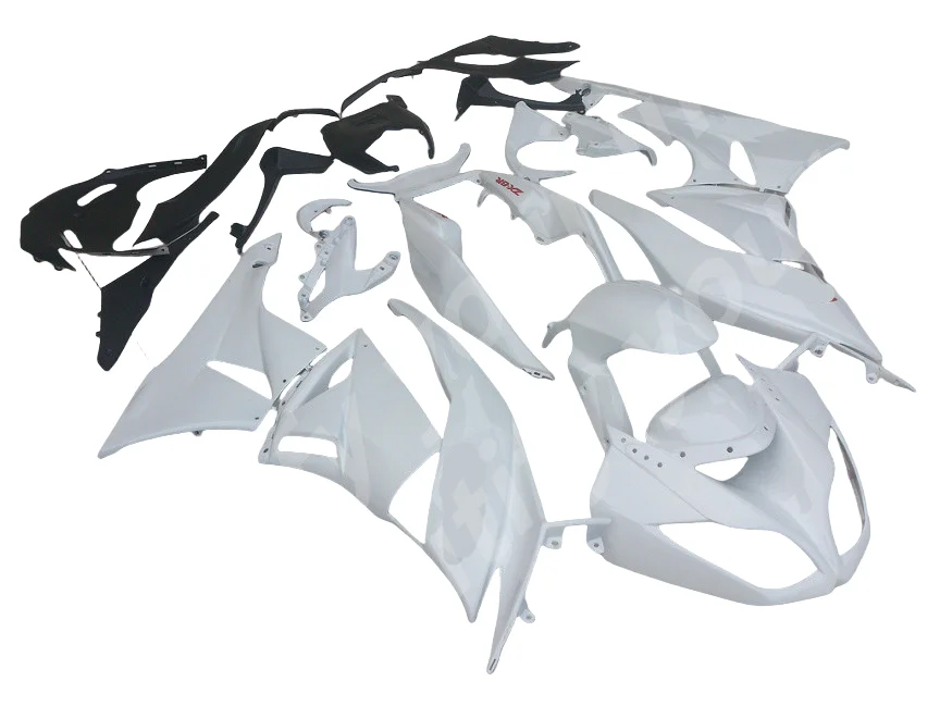 Whole White aftermarket body parts fairings for Kawasaki Ninja 636 ZX6R 09 10 11 fairing kit ZX-6R 2009 2010 2011