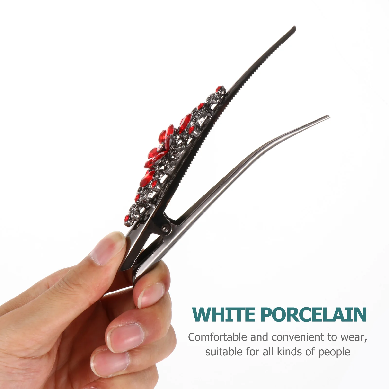 

2 шт., зажим для волос с рогом, аксессуары для волос, изысканные стразы, утка, элегантные заколки, заколки из сплава, большая вечеринка