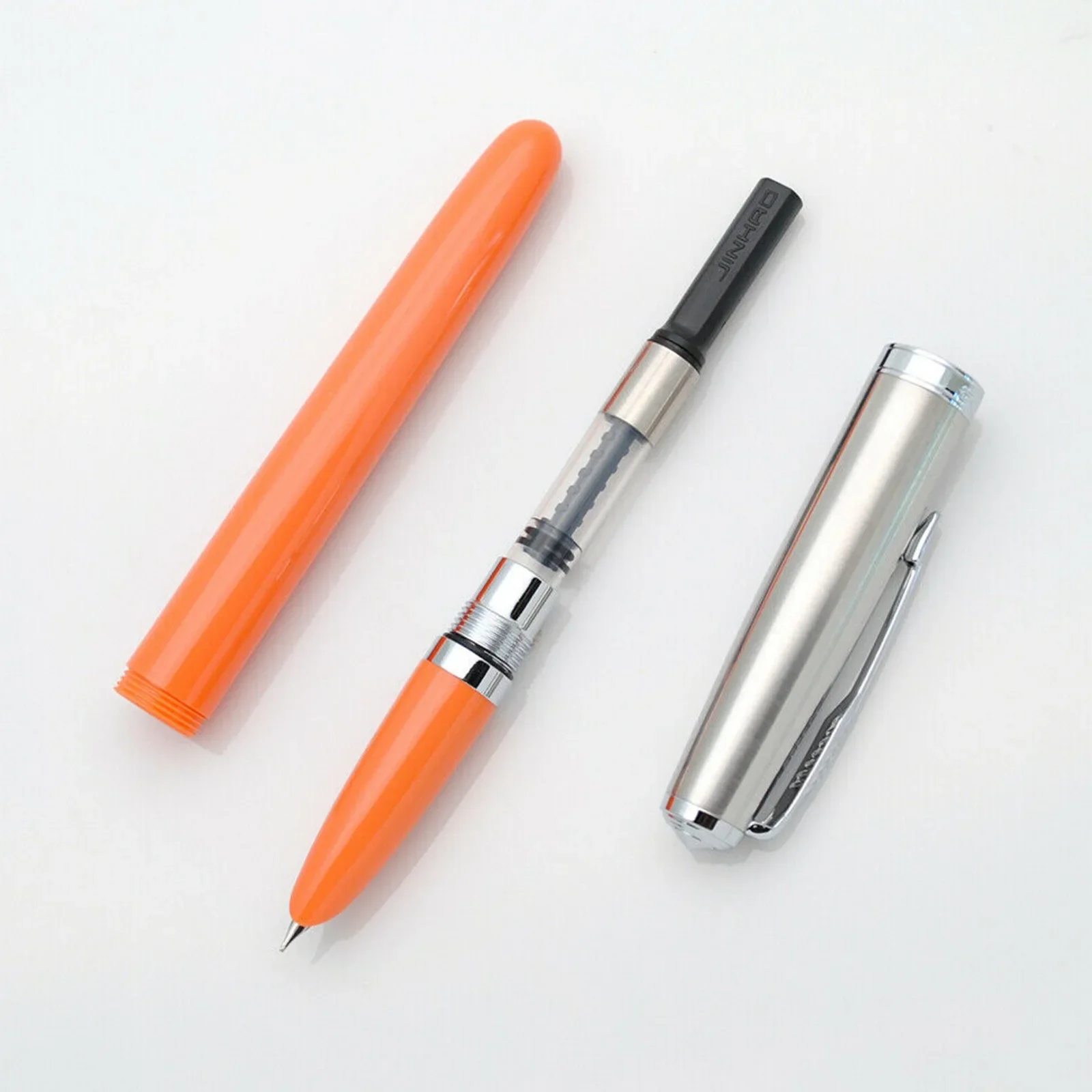 Jinhao 86 Fountain Pen Resin Classic pens Silver Cap EF Nib 0.38mm Ink Pen school office business writing pens gifts