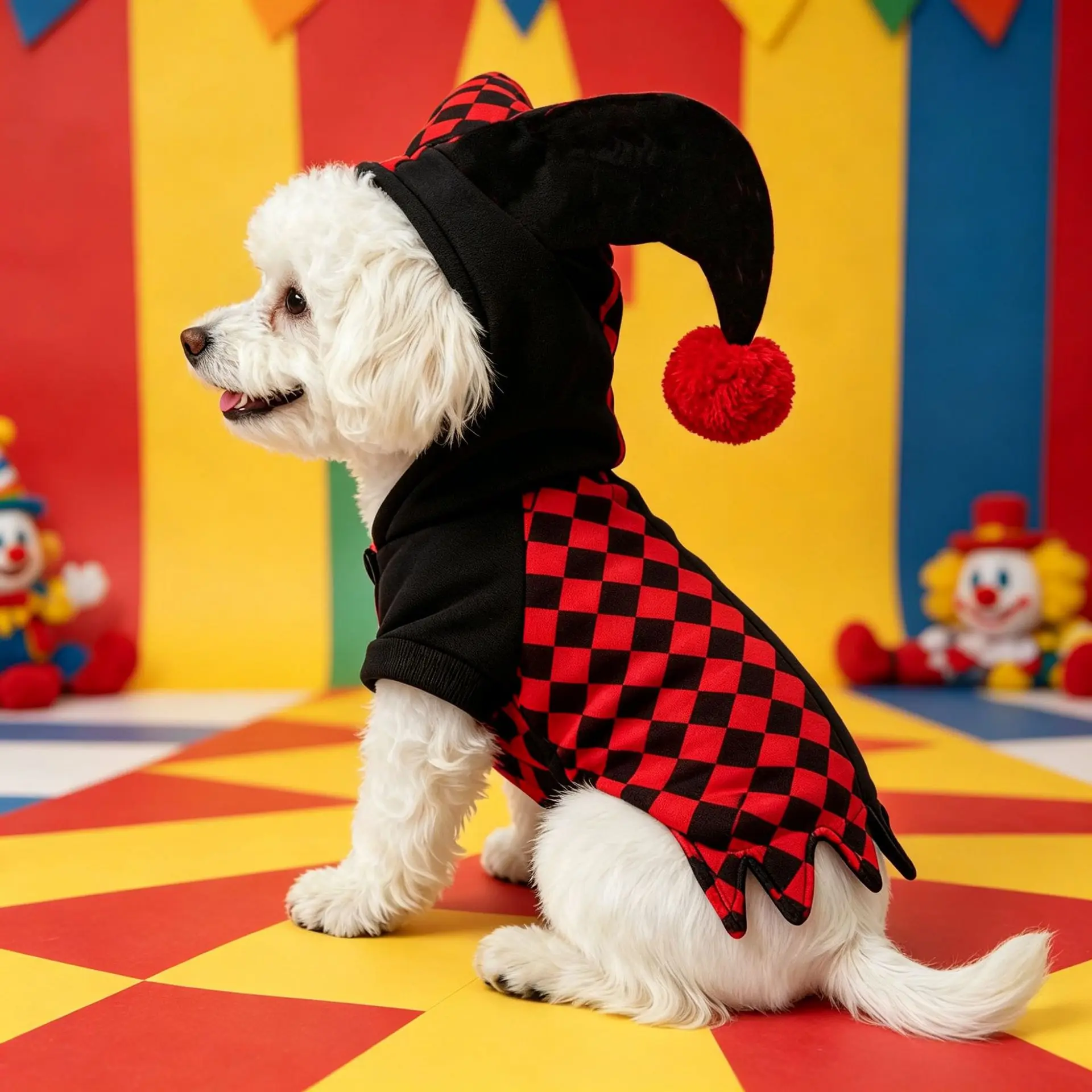 Halloween Clown Costumes for Pets – One-Piece Outfits,Cute Clothes for Cats and Dogs,Teddy Bear Costumes – Autumn/Winter