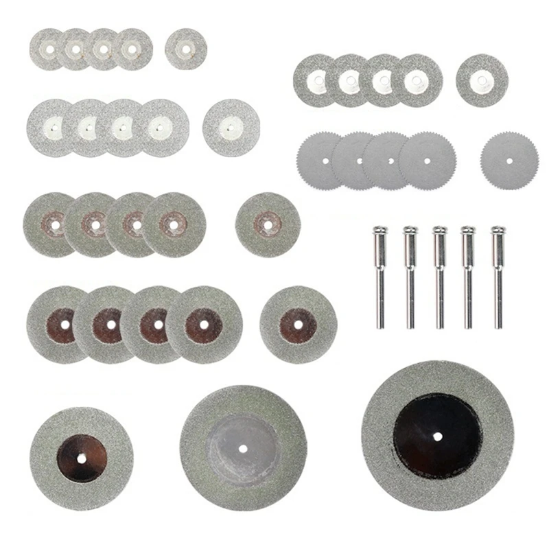 

B28C-Diamond Saw Blade Mini Circular Saw Blade 38Pcs 18-60Mm Diamond Cutting Saw Disc For Dremel Rotary Tools