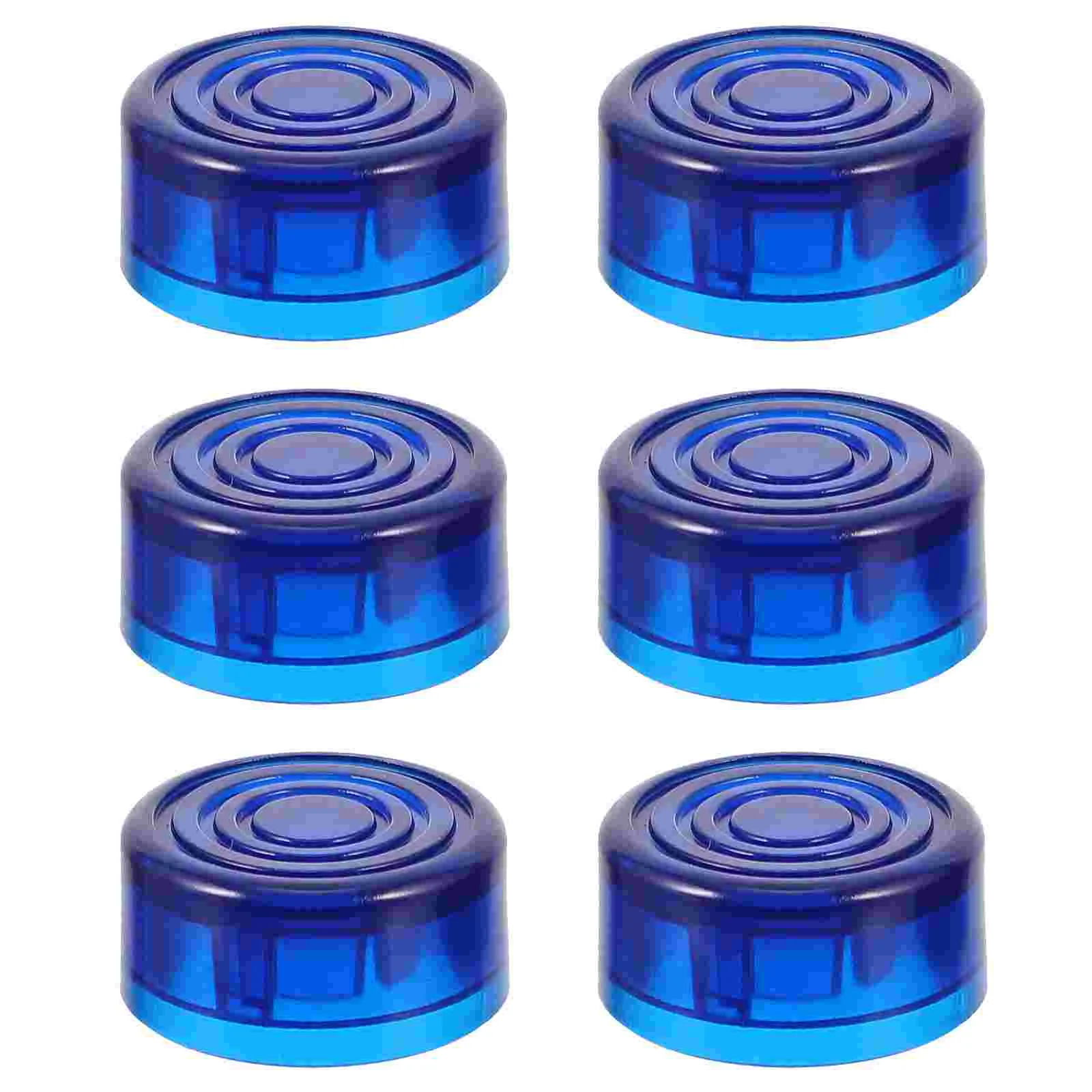 

6 Pcs Guitar Knob Plastic Effect Caps Footswitch Toppers Guitars Accessories Electric Pedal Protective Clear Extension Cord