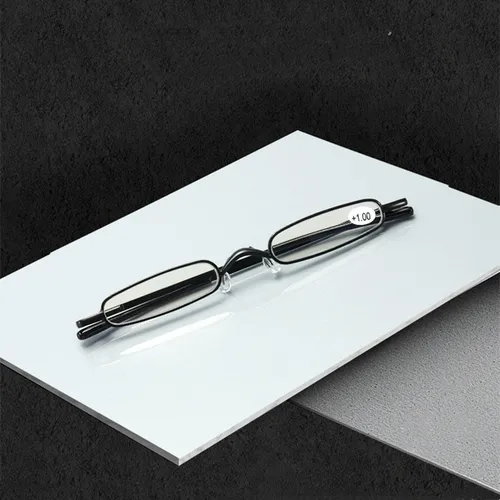 Imagen 2 del producto Gafas de lectura de bolsillo Unisex, Mini lectores de Metal delgados con estuche de tubo de bolígrafo, gafas de lectura HD, + dioptrías 1,0/2,0/3,0/4,0