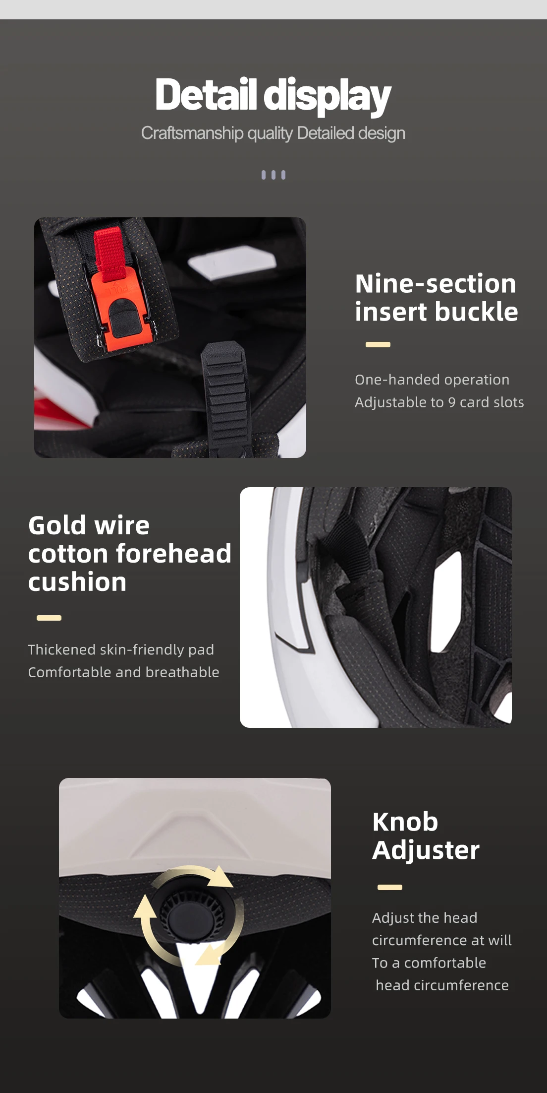 Eastinear Hochwertiger Offroad-Fahrradhelm mit verdicktem Schwamm und integriertem Formteil für Outdoor-Aktivitäten, MTB-Fahrradhelm für Männer und Frauen – Detail 10