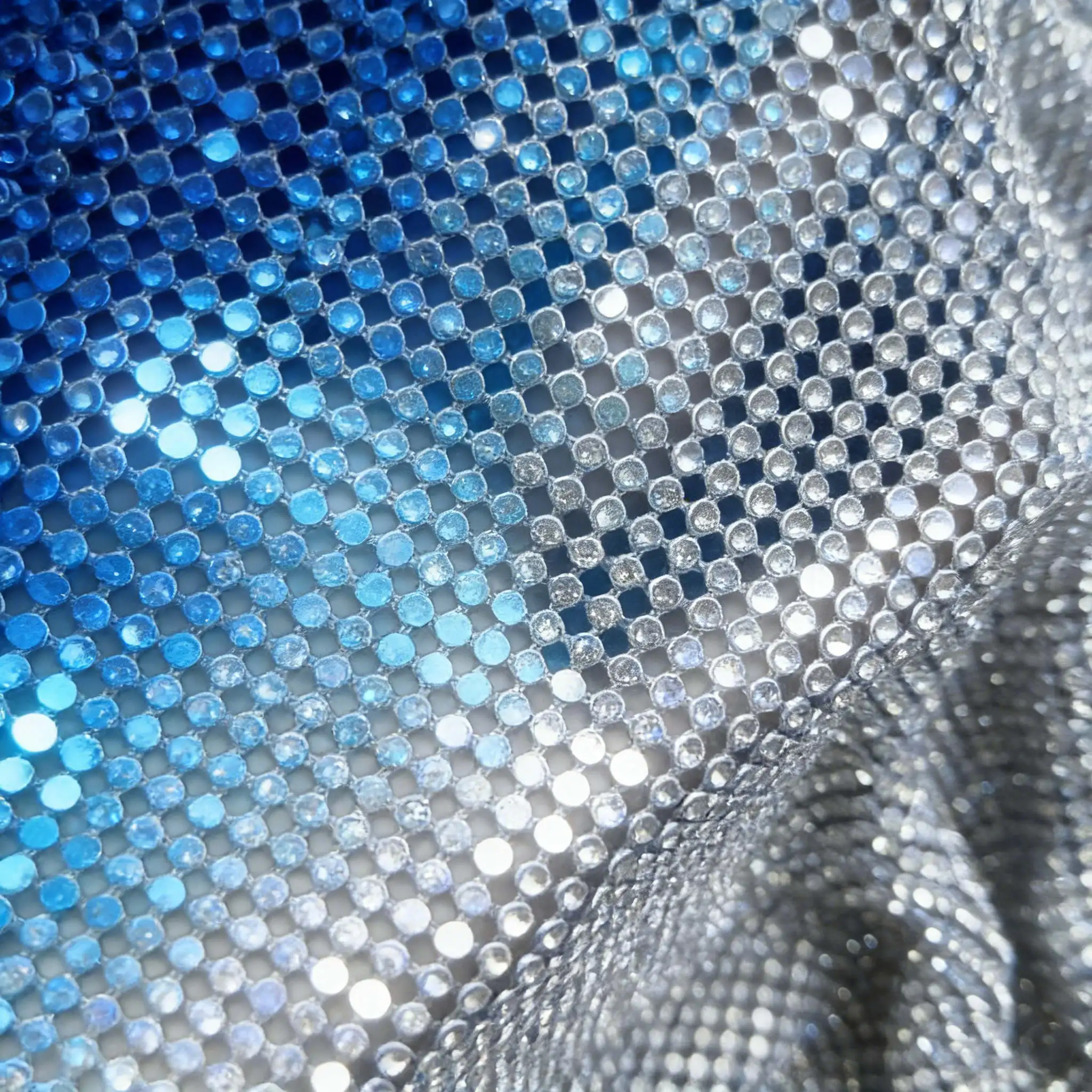

AA Grade AB Crystal Embroidered Mesh Fabric - Premium Rhinestone Cloth for Couture & Handbag Embellishment