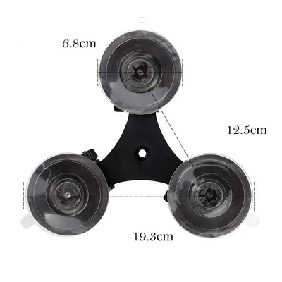 Triangle 7cm Base Suction Cup Bracket Windshield Glass DVR Holder with 1/4 Screw for Gopro Hero3/4/5 Car Dash Gps Sport Camera