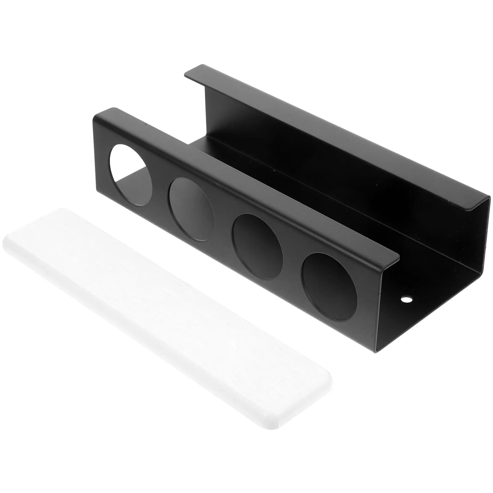 

4 Person Toothbrush Holder Wall Mount Stainless Steel Diatomite Bathroom Toothbrush Holders For Shower Storage Solution Black