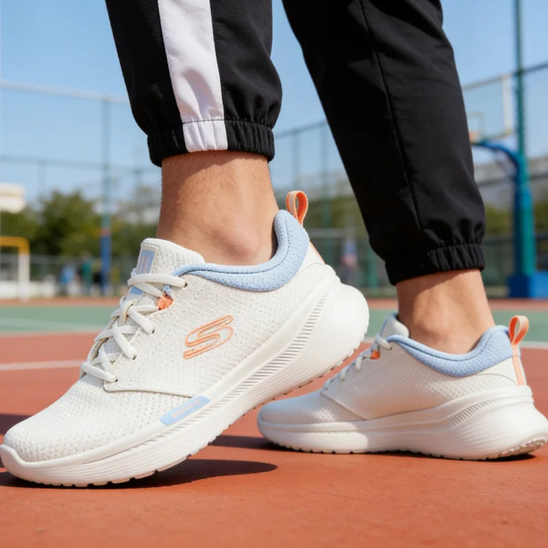 

Женские легкие кроссовки Skechers с дышащей сеткой и амортизацией, удобные повседневные прогулочные туфли 150224-NTMT